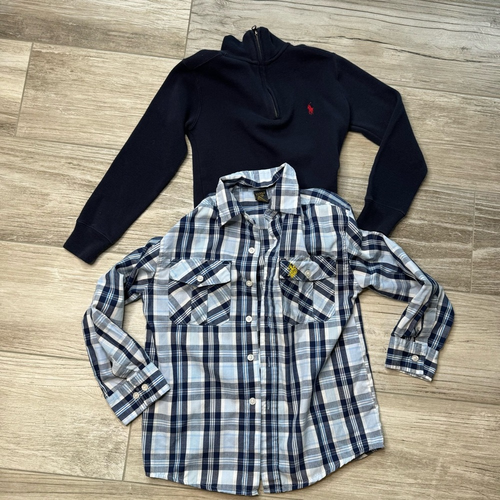 POLO RALPH LAUREN Boys Sweater and Shirt Size 8 - Picture 7 of 11